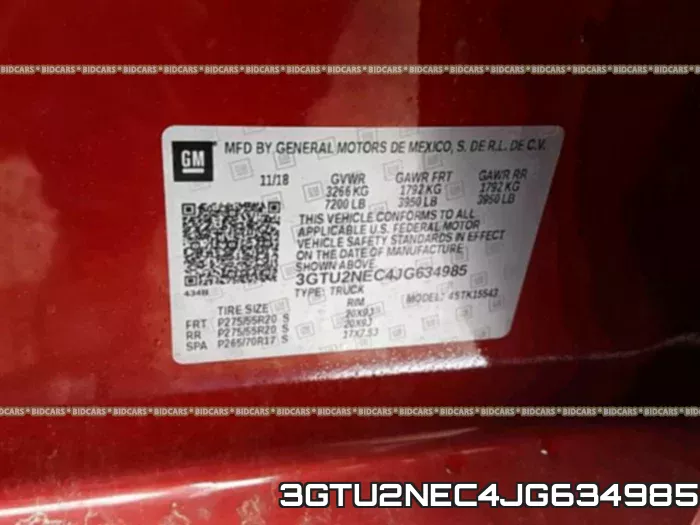 3GTU2NEC4JG634985 фото 2
