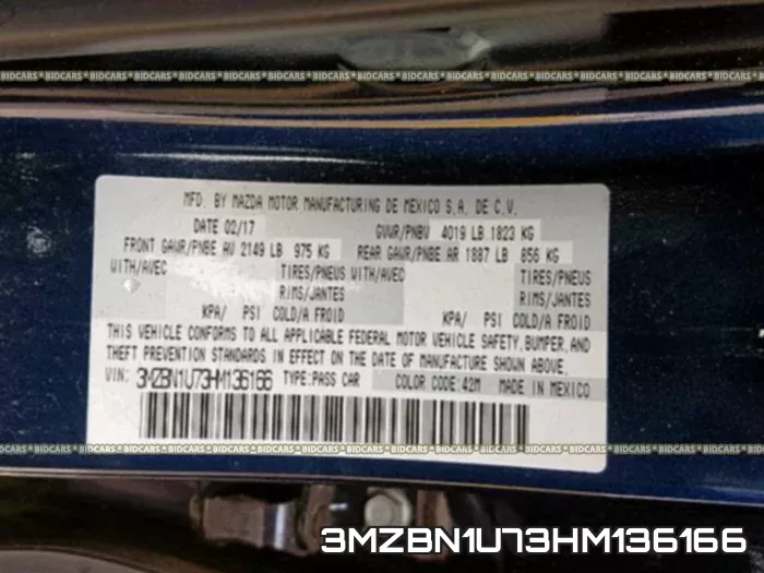3MZBN1U73HM136166 фото 2