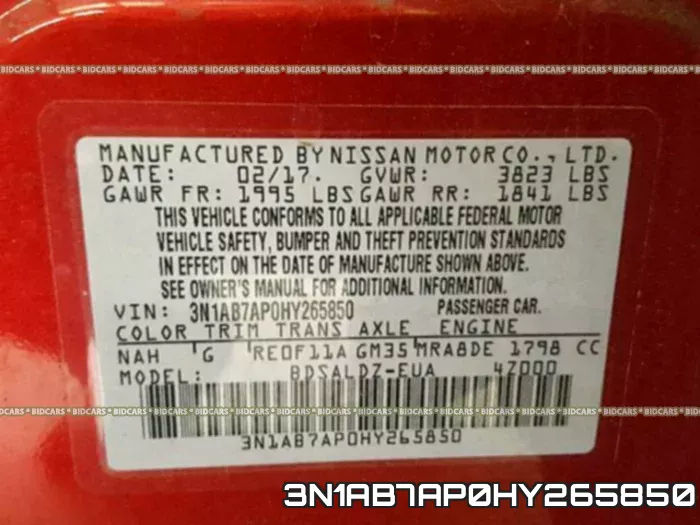 3N1AB7AP0HY265850 фото 2
