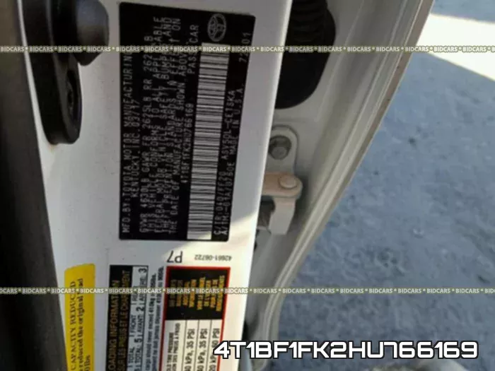 4T1BF1FK2HU766169 фото 2