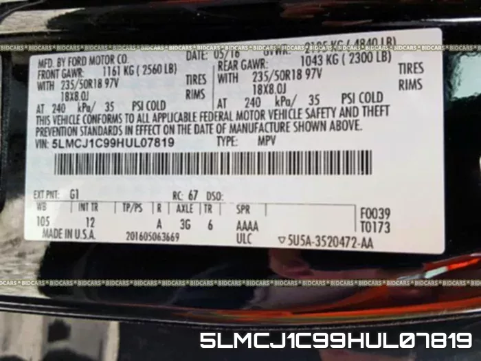 5LMCJ1C99HUL07819 фото 2