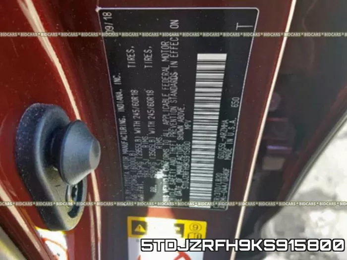 5TDJZRFH9KS915800 фото 2