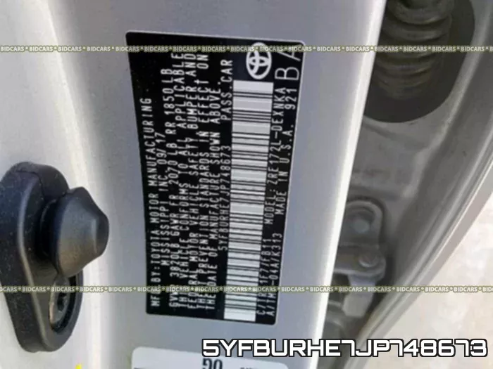 5YFBURHE7JP748673 фото 2