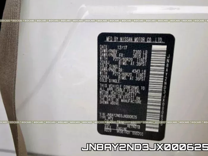 JN8AY2ND3JX000625 фото 2