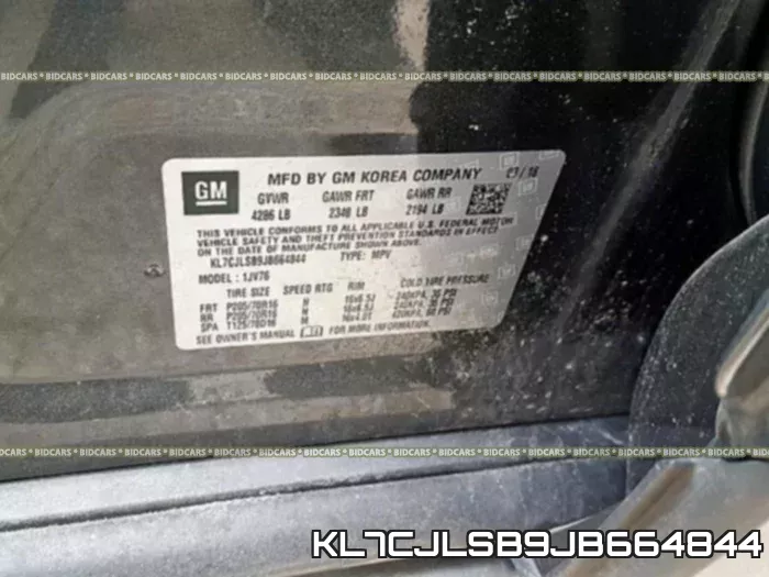 KL7CJLSB9JB664844 фото 2