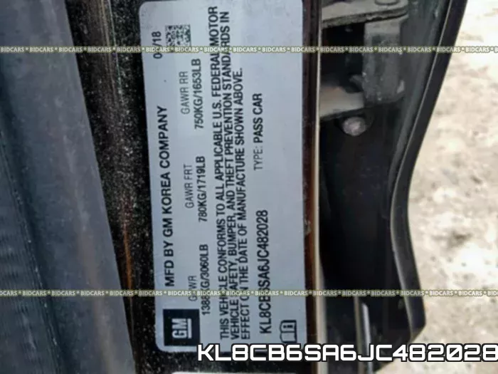 KL8CB6SA6JC482028 фото 2