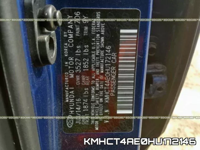 KMHCT4AE0HU172146 фото 2