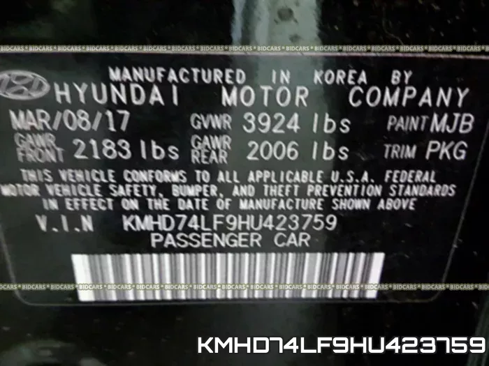 KMHD74LF9HU423759 фото 2
