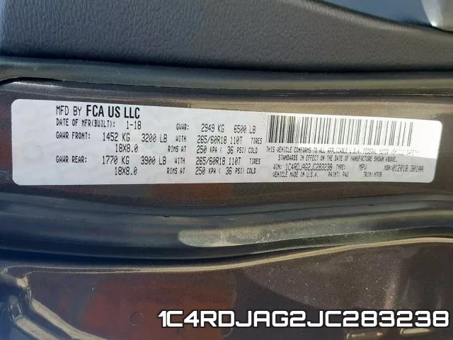 1C4RDJAG2JC283238 фото 2