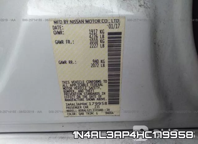 1N4AL3AP4HC179958 фото 10