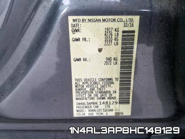 1N4AL3AP8HC148129 фото 2