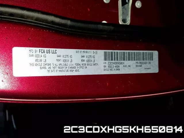 2C3CDXHG5KH650814 фото 2