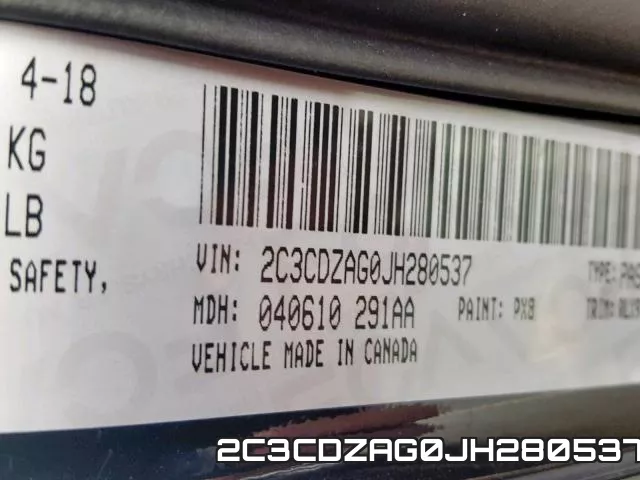 2C3CDZAG0JH280537 фото 2