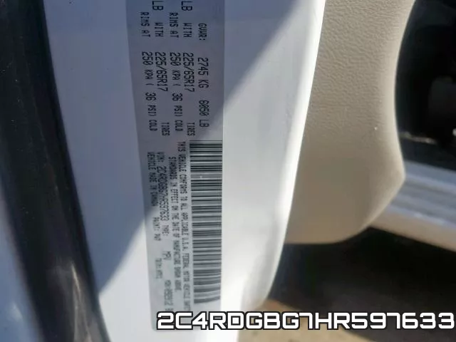 2C4RDGBG7HR597633 фото 2