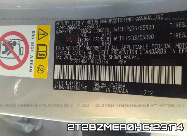 2T2BZMCA0HC123174 фото 10