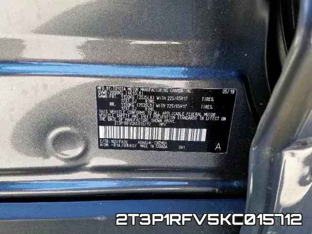 2T3P1RFV5KC015712 фото 2