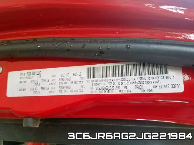 3C6JR6AG2JG221984 фото 2
