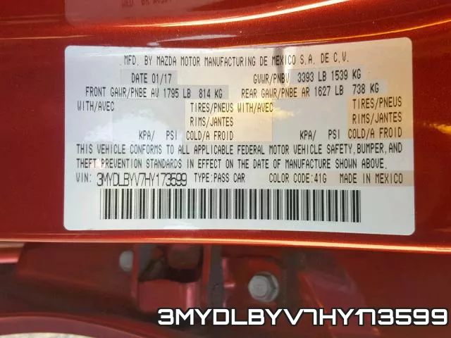 3MYDLBYV7HY173599 фото 2