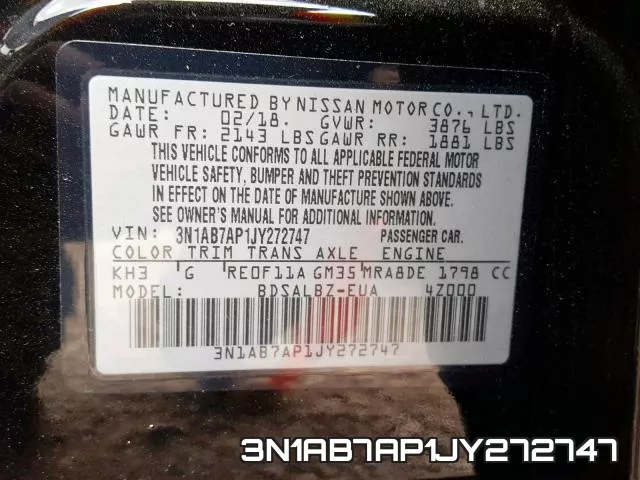 3N1AB7AP1JY272747 фото 2