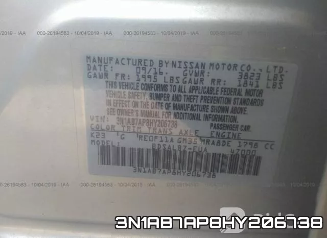 3N1AB7AP8HY206738 фото 10