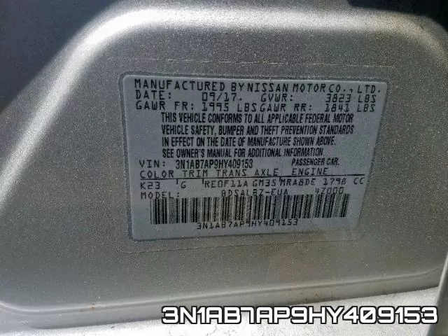3N1AB7AP9HY409153 фото 2