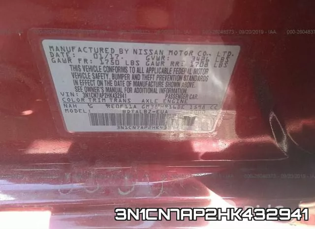 3N1CN7AP2HK432941 фото 10