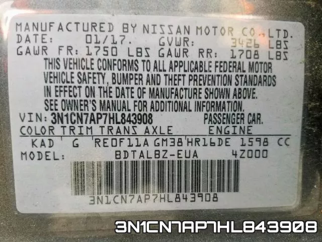 3N1CN7AP7HL843908 фото 2