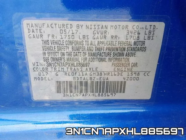 3N1CN7APXHL885697 фото 2