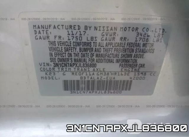 3N1CN7APXJL836800 фото 9