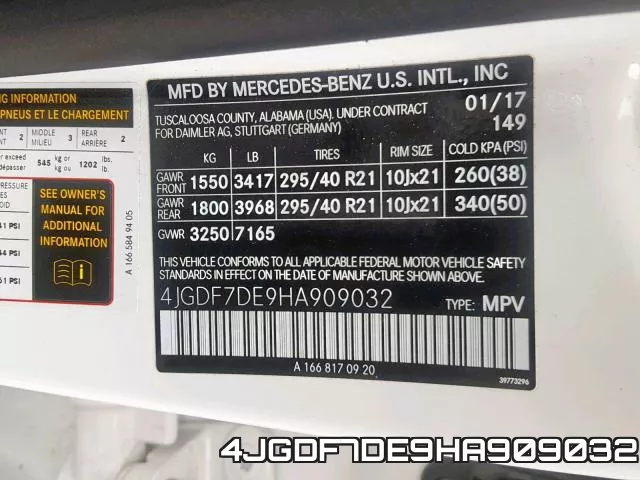 4JGDF7DE9HA909032 фото 2