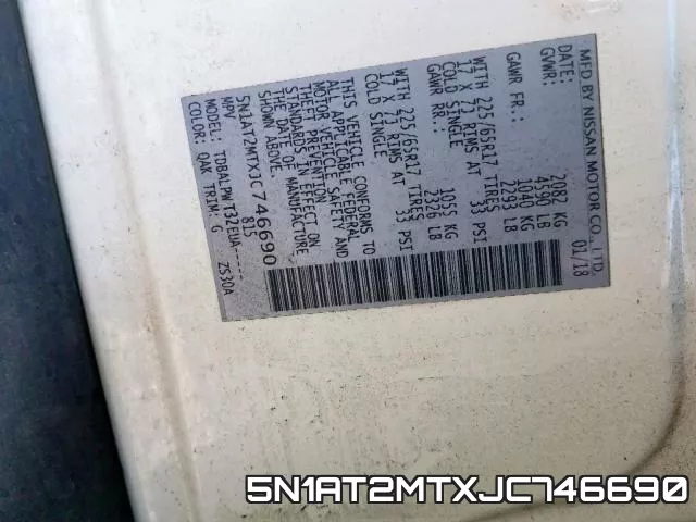 5N1AT2MTXJC746690 фото 2