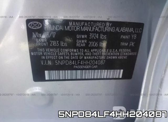 5NPD84LF4HH204087 фото 10