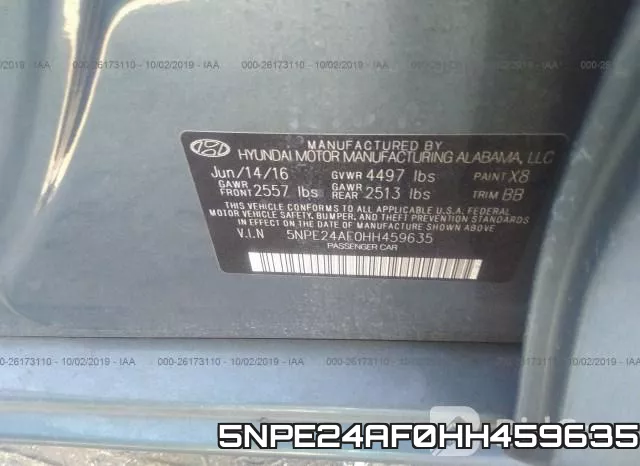5NPE24AF0HH459635 фото 10