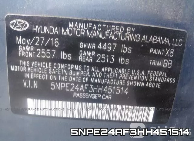 5NPE24AF3HH451514 фото 10