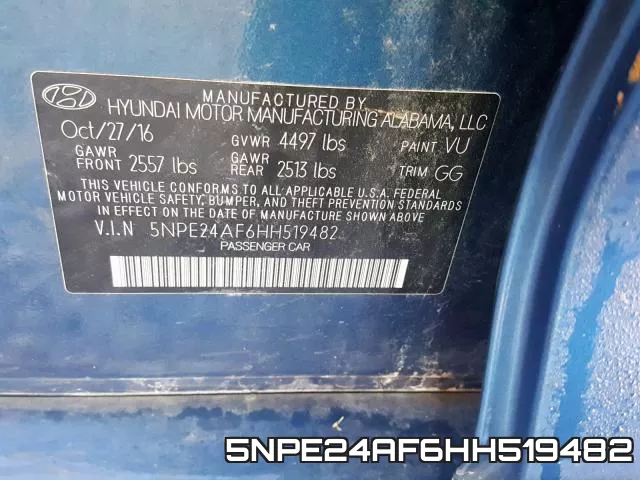 5NPE24AF6HH519482 фото 2