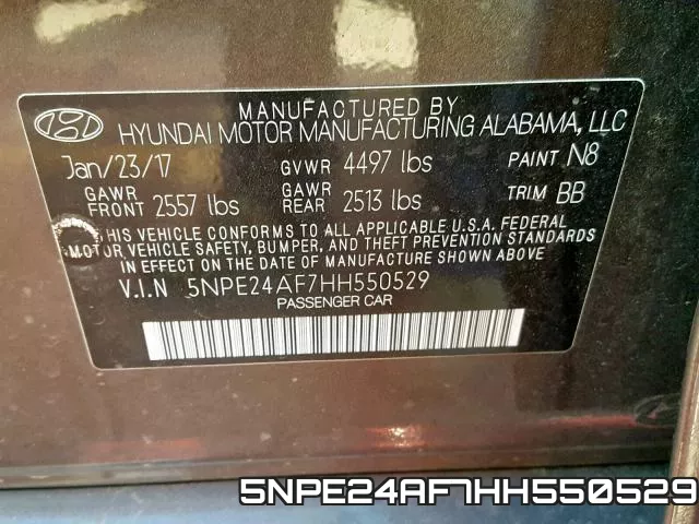 5NPE24AF7HH550529 фото 2