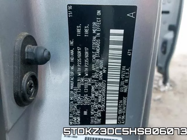 5TDKZ3DC5HS806073 фото 2