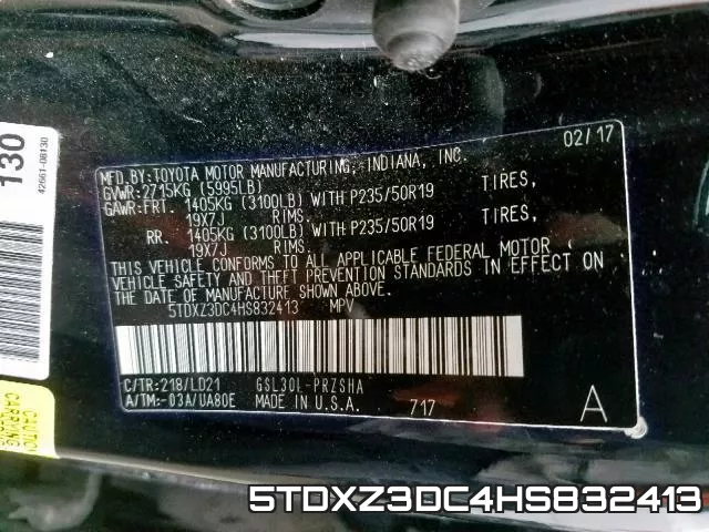 5TDXZ3DC4HS832413 фото 2