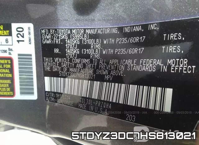 5TDYZ3DC7HS813021 фото 10