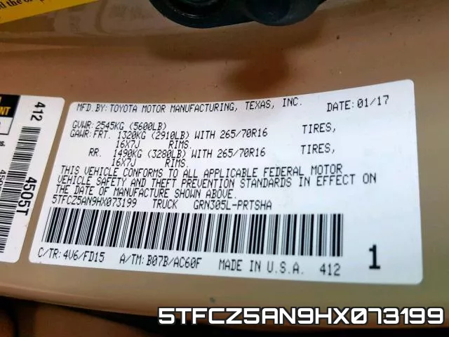 5TFCZ5AN9HX073199 фото 2