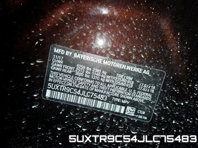 5UXTR9C54JLC75483 фото 2