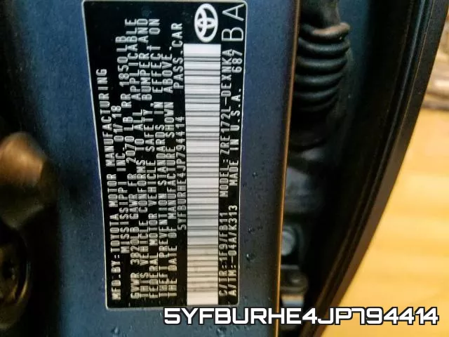 5YFBURHE4JP794414 фото 2