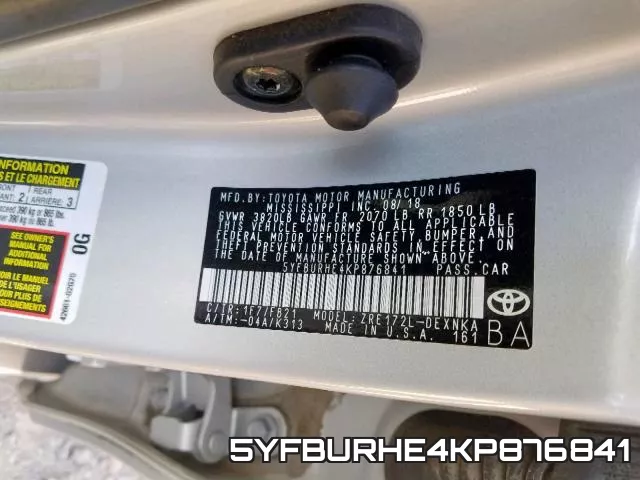 5YFBURHE4KP876841 фото 2