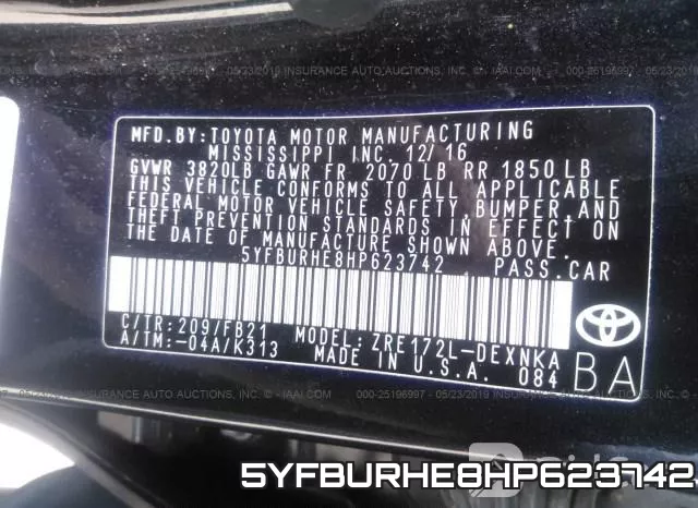 5YFBURHE8HP623742 фото 10