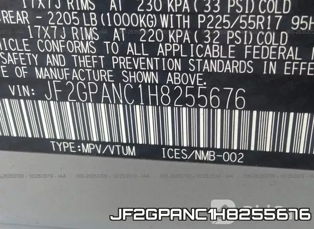 JF2GPANC1H8255676 фото 9