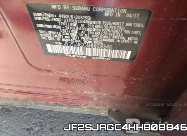 JF2SJAGC4HH808846 фото 10