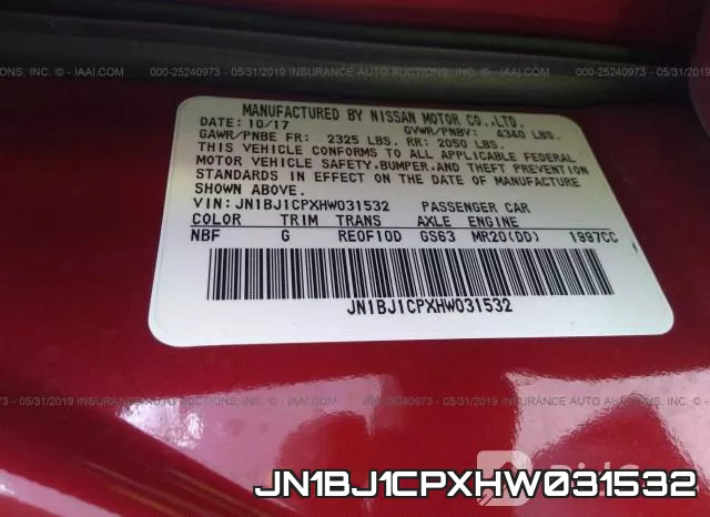JN1BJ1CPXHW031532 фото 10