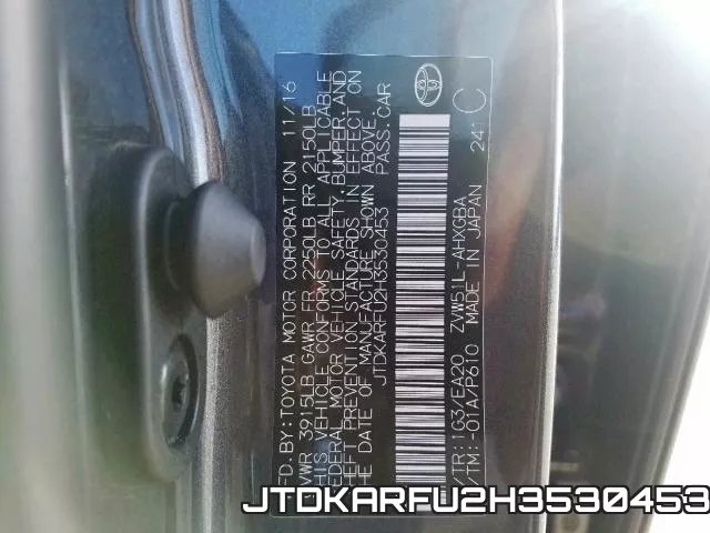 JTDKARFU2H3530453 фото 2