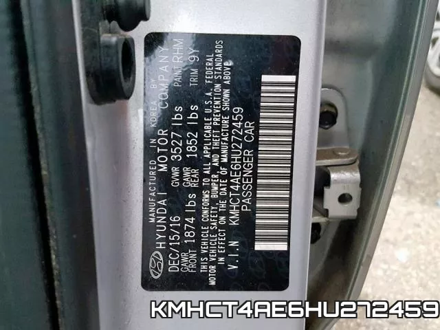 KMHCT4AE6HU272459 фото 2