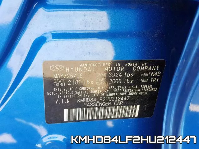 KMHD84LF2HU212447 фото 2